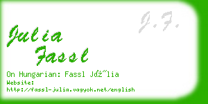 julia fassl business card